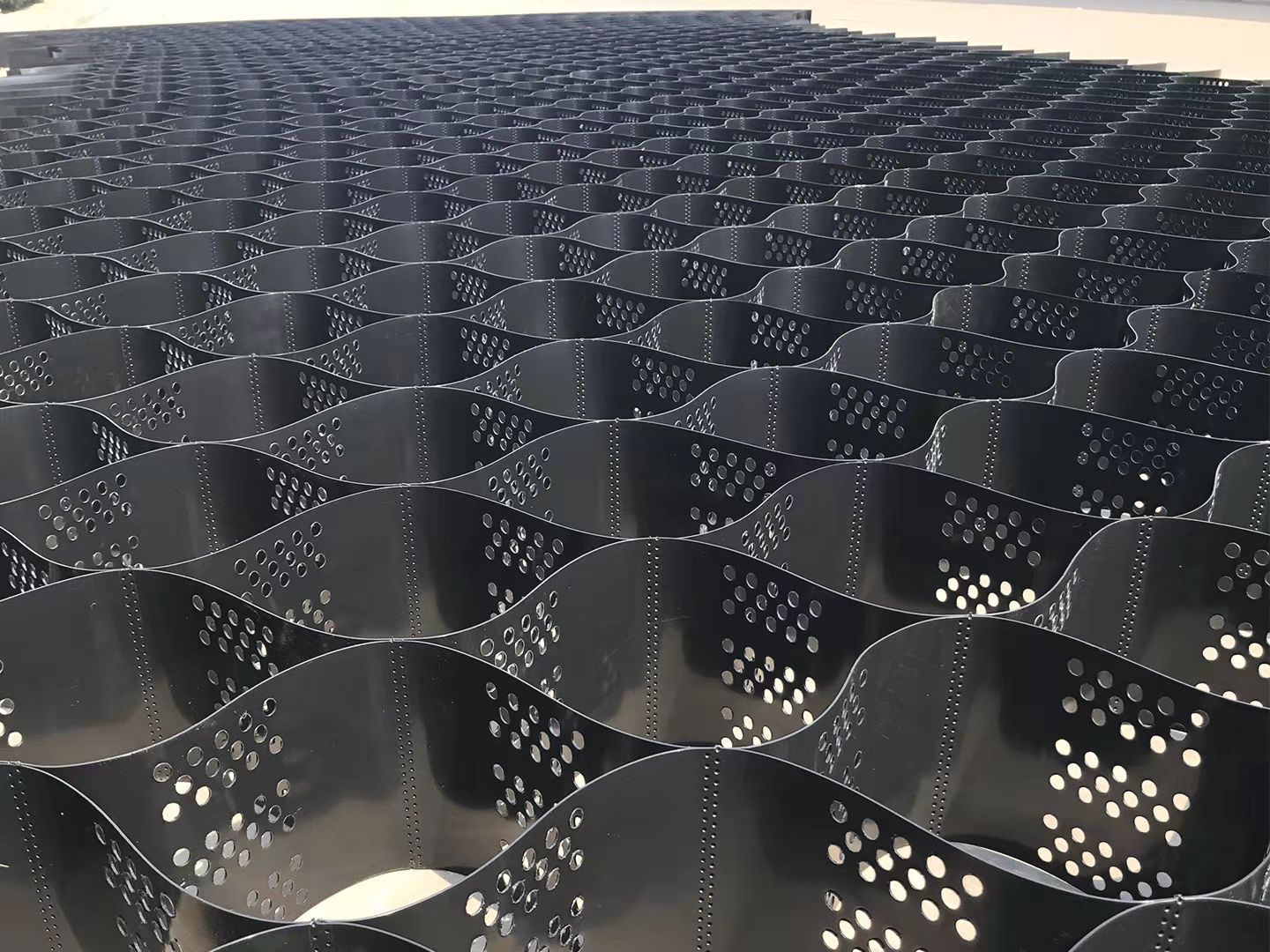 Géocellule HDPE polymère à grille d'herbe pour le contrôle de l'érosion